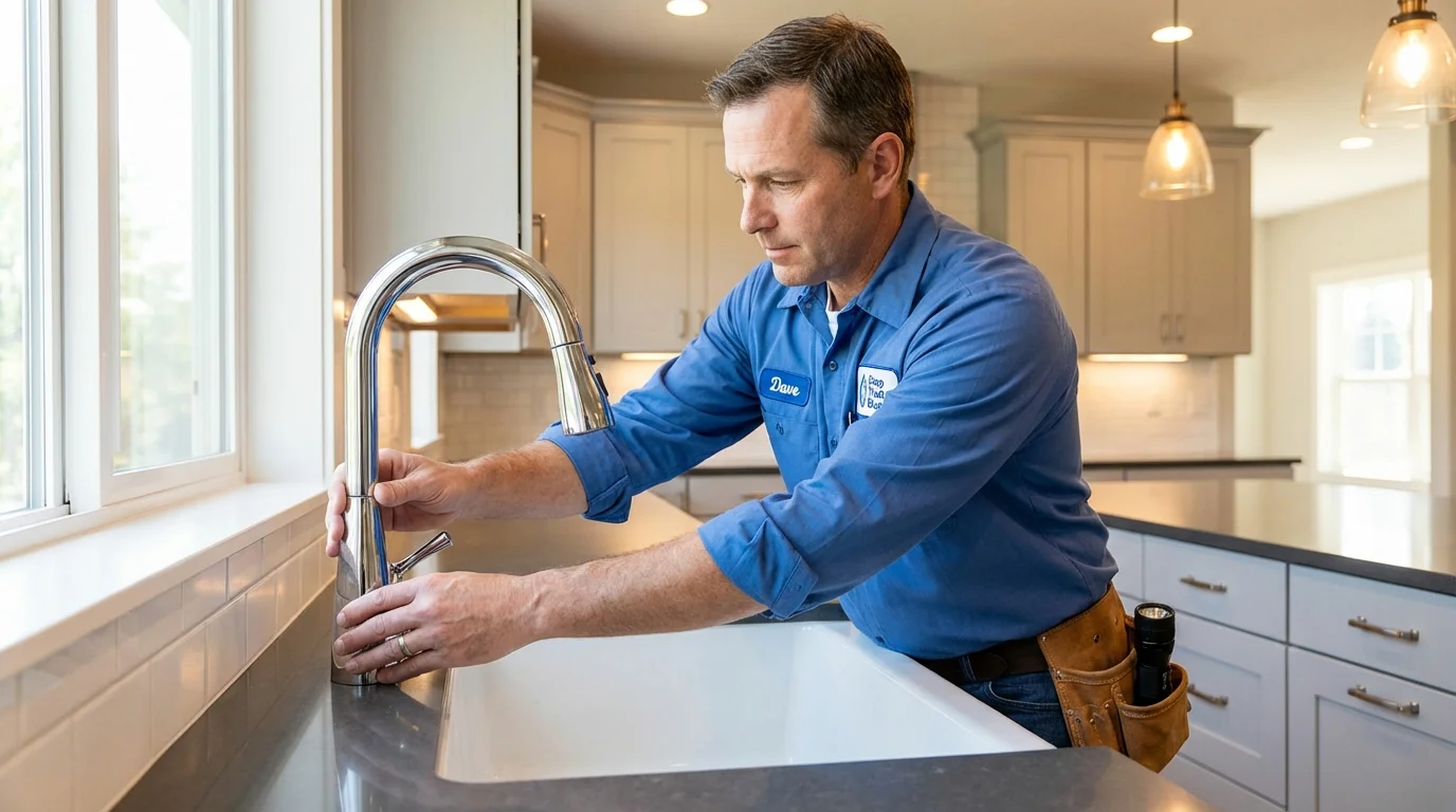Kitchen faucet installation by Johns Plumbing LLC in Reston